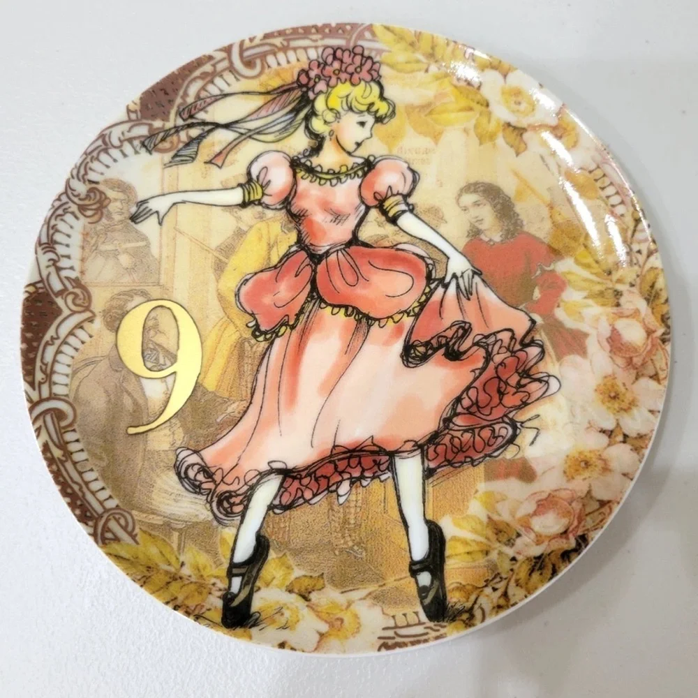 Pottery Barn Twelve Days Of Christmas Boxed Salad Plates, Mixed Set Of 12